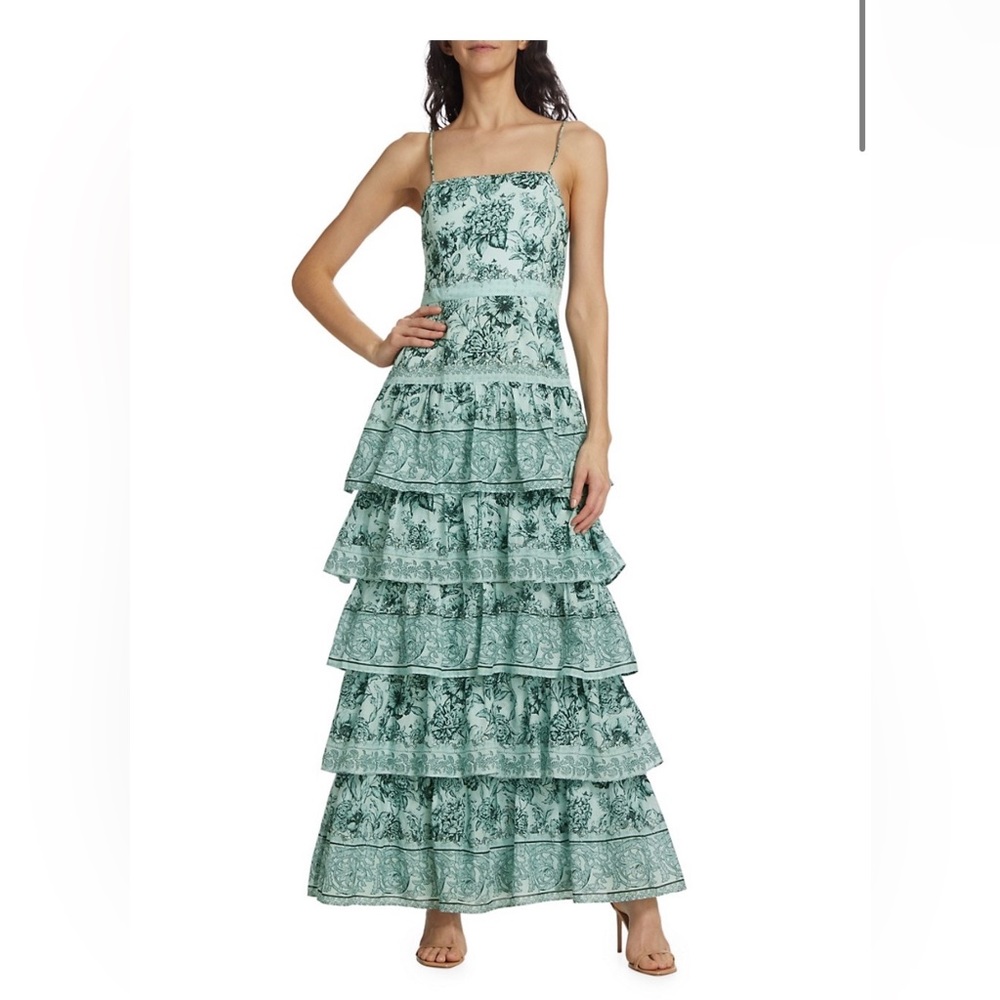 Alice and Olivia Valencia Floral Cotton Maxi Dress